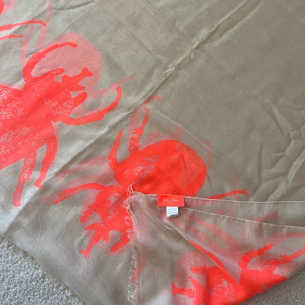India Hicks India Hicks Scarf |Color: Orange/Tan | Size: 39.5 x 74